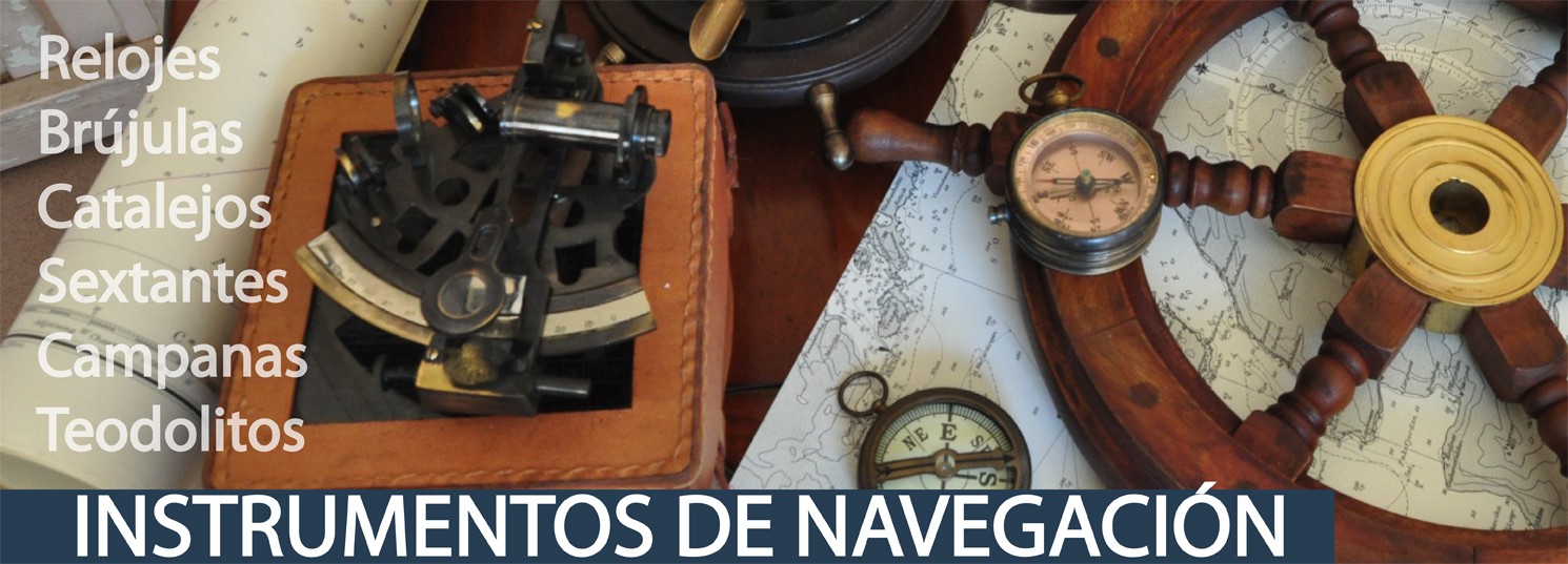 reloj, brújula, catalejo, sextante, campana, teodolite, globo, barometro, termometro
